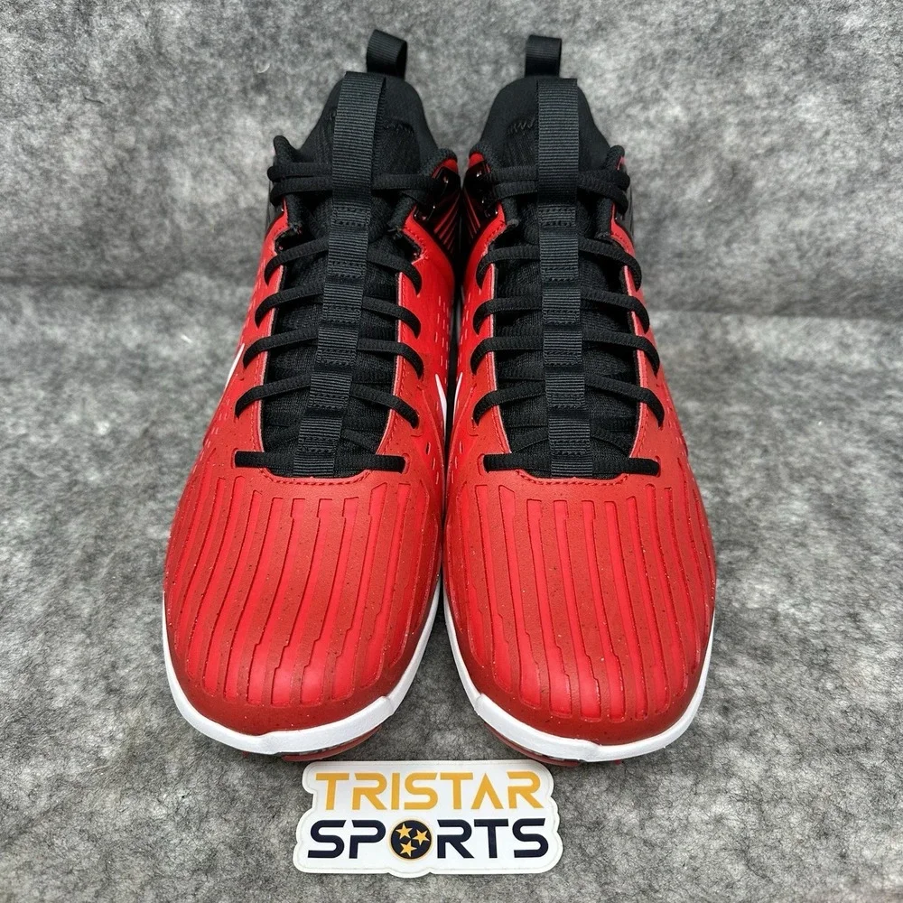Nike Force Savage Pro 3 Football Cleats Mens Size 11.5 Red Black DA5453-600